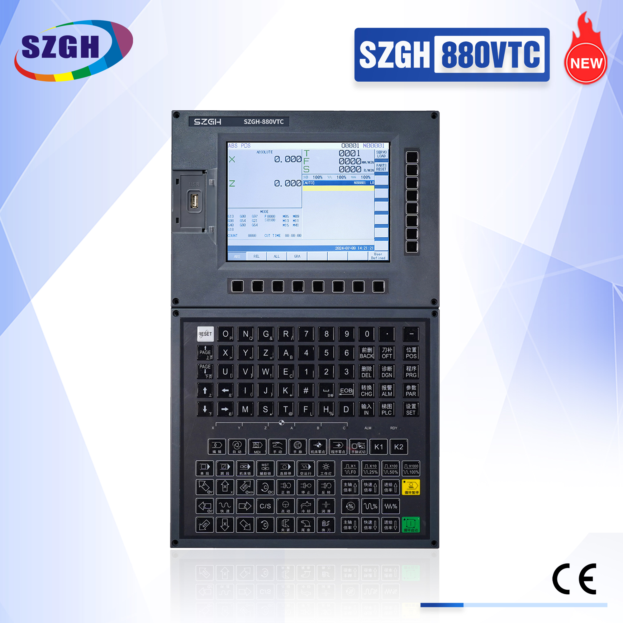 SZGH CNC880VTC CNC kontroler za vertikalni tip strugova – do 6 osa